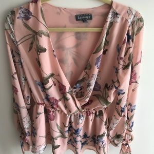 Floral Pink Blouse WORN ONCE